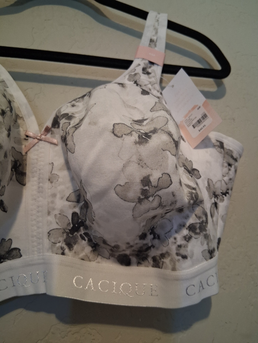 CACIQUE Unlined Full Coverage No-Wire Lane Bryant Floral Bra Sz40F Plus - Picture 10 of 13